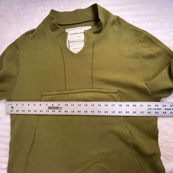 Syngman Cucala Olive Green Pullover Sweatshirt Medium 100% Cotton Long Sleeve - Picture 7 of 9